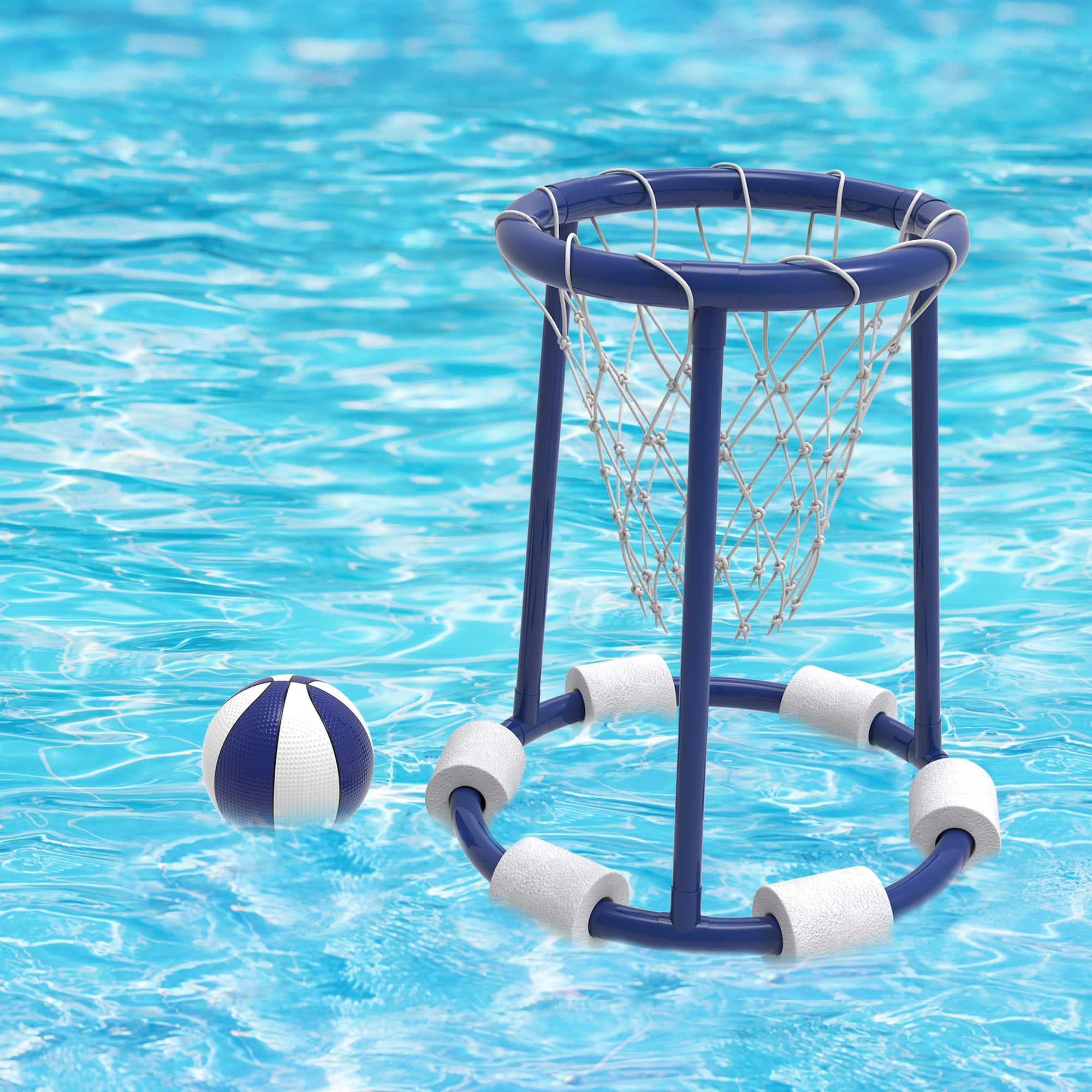 Toy Time Pool Basketball Hoop Set
